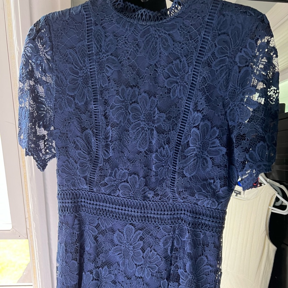 BB Dakota Navy Blue Lace Cocktail dress
